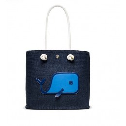 Tory Burch Knotted Whale Tote Tory Navy