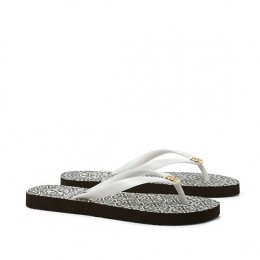 Tory Burch Printed Flip-Flop T(Wht Brw)