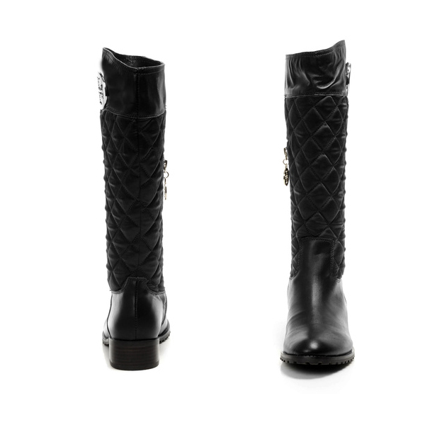 Tory Burch Rowan Quilted Boot Black