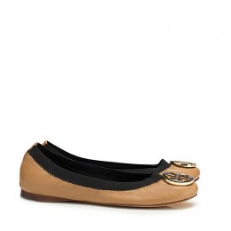 Tory Burch Caroline Ballet Flat Sand Black