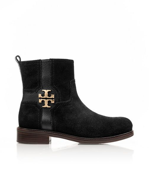 Tory Burch Alaina Flat Ankle Black Bootie
