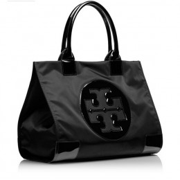 Tory Burch Ella Nylon Tote Black Black