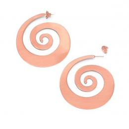Tory Burch Beatrix Spiral Earring Antiqued Copper
