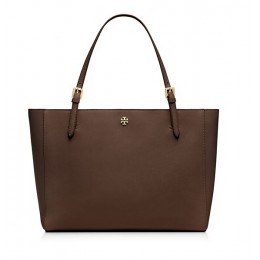 Tory Burch York Buckle Tote Dark Walnut