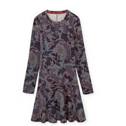 Tory Burch Crewneck Dress Tory Navy Dahlia A