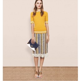 Tory Burch Kempner High-Heel Slide White Mosaico