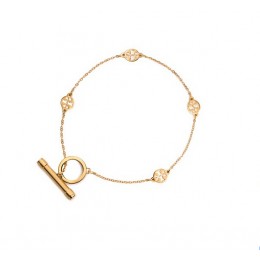 Tory Burch Logo Toggle Group Shiny Gold