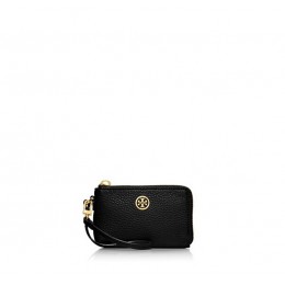 Tory Burch Robinson Pebbled Convertible Wristlet Black