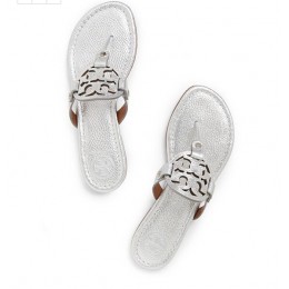Tory Burch Miller Metallic Sandal Silver