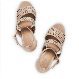 Tory Burch Perforated Gladiator Sandal Dulce De Leche