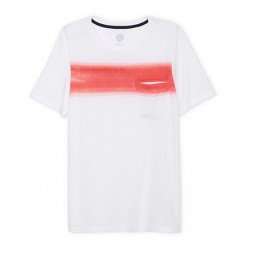 Tory Burch Short-Sleeve Pocket Tee Single Stripe Tee A