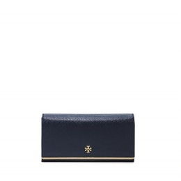 Tory Burch Robinson Patent Envelope Continental Wallet Tory Navy
