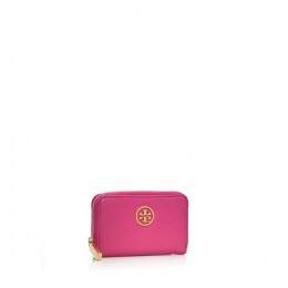 Tory Burch Robinson Zip Coin Case Tory Pink