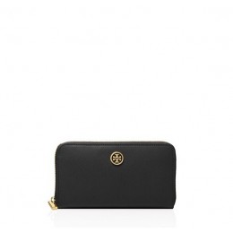 Tory Burch Robinson Zip Continental Wallet Black
