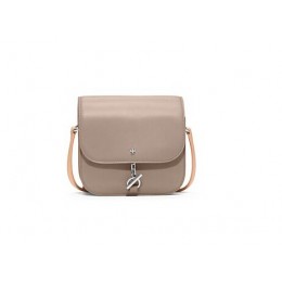 Tory Burch Toggle Mini Messenger French Gray Vachetta