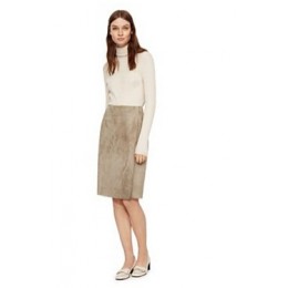 Tory Burch Ribbed Turtleneck Oatmeal Melange