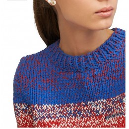 Tory Burch Evie Double-Stud Earring Ivory Shiny Gold