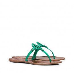 Tory Burch Mini Miller Flat Thong Sandal Pond Green