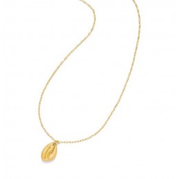 Tory Burch Mikah Pendant Necklace Shiny Brass