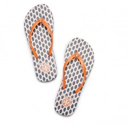 Tory Burch Thin Flip-Flop Sun Coral-Wooly Dot A