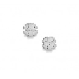 Tory Burch Large T-Logo Stud Earring Silver
