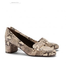 Tory Burch Snake-Print Bond Pump Natural Roccia