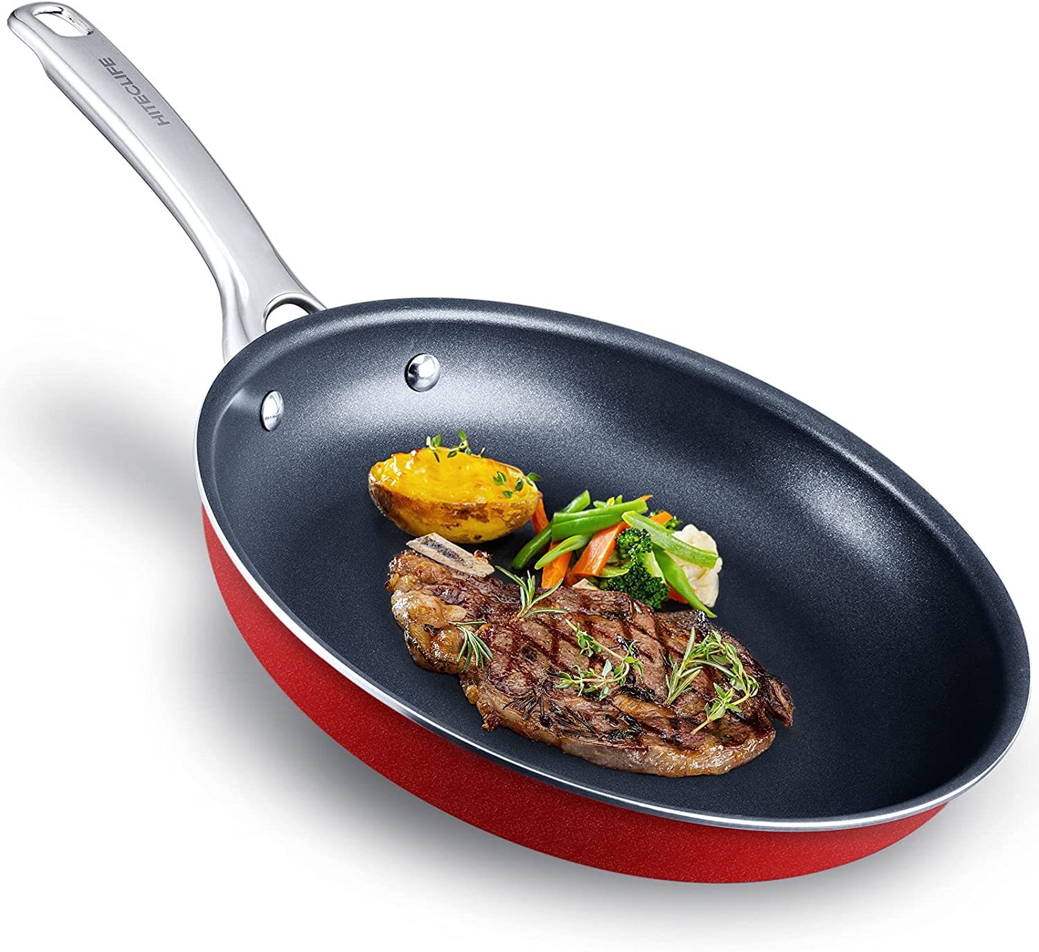 Nonstick Frying Pan with Ergonomic Stainless Steel Handle