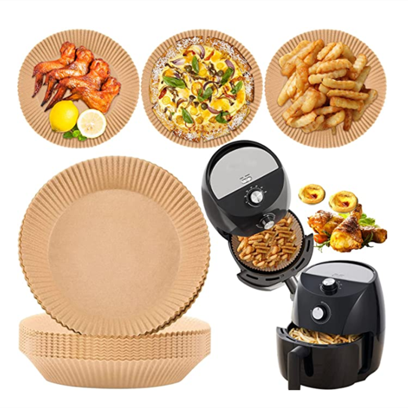 Air Fryer Disposable Paper Liner, Non-stick Disposable Air Fryer Liners, Baking Paper for Air Fryer Oil-proof, Water-proof, Parchment for Baking Roasting Microwave