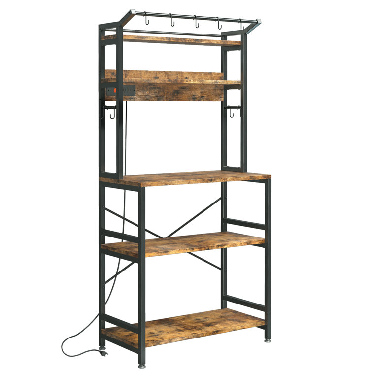 Danielsville 31'' Iron Standard Baker's Rack with Microwave Compatibility