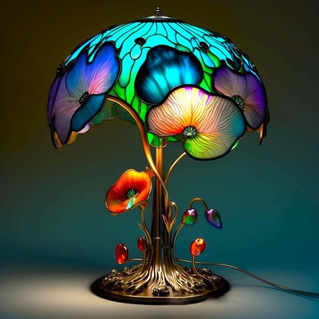 70% OFF - Stained Glass Plant Series Table Lamp-Lotus leaf