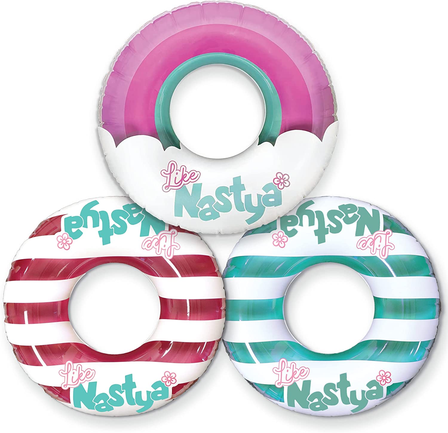 Clearance - Like Nastya Striped Pool Float, 3 Pack