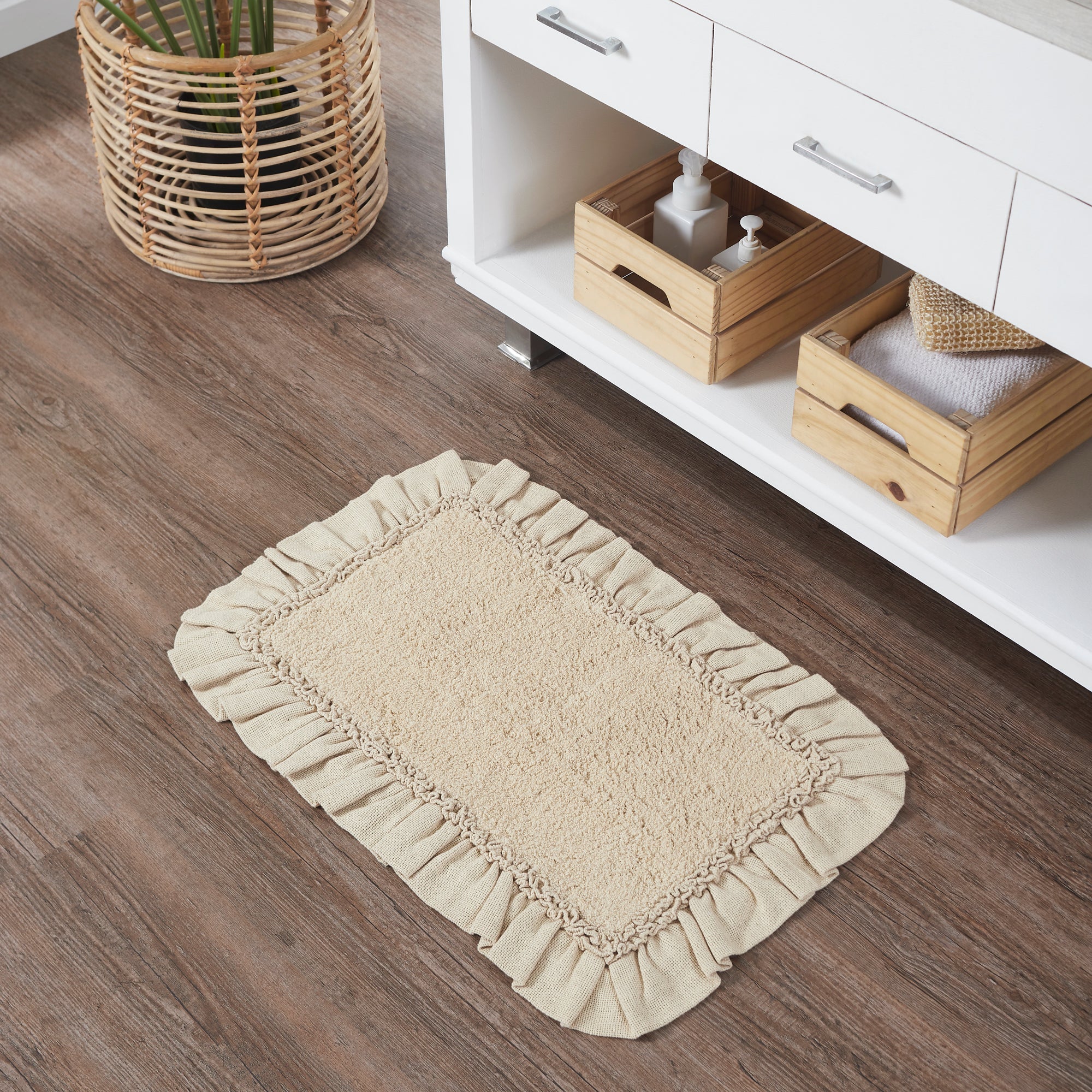 Burlap Vintage Bathmat 20x30