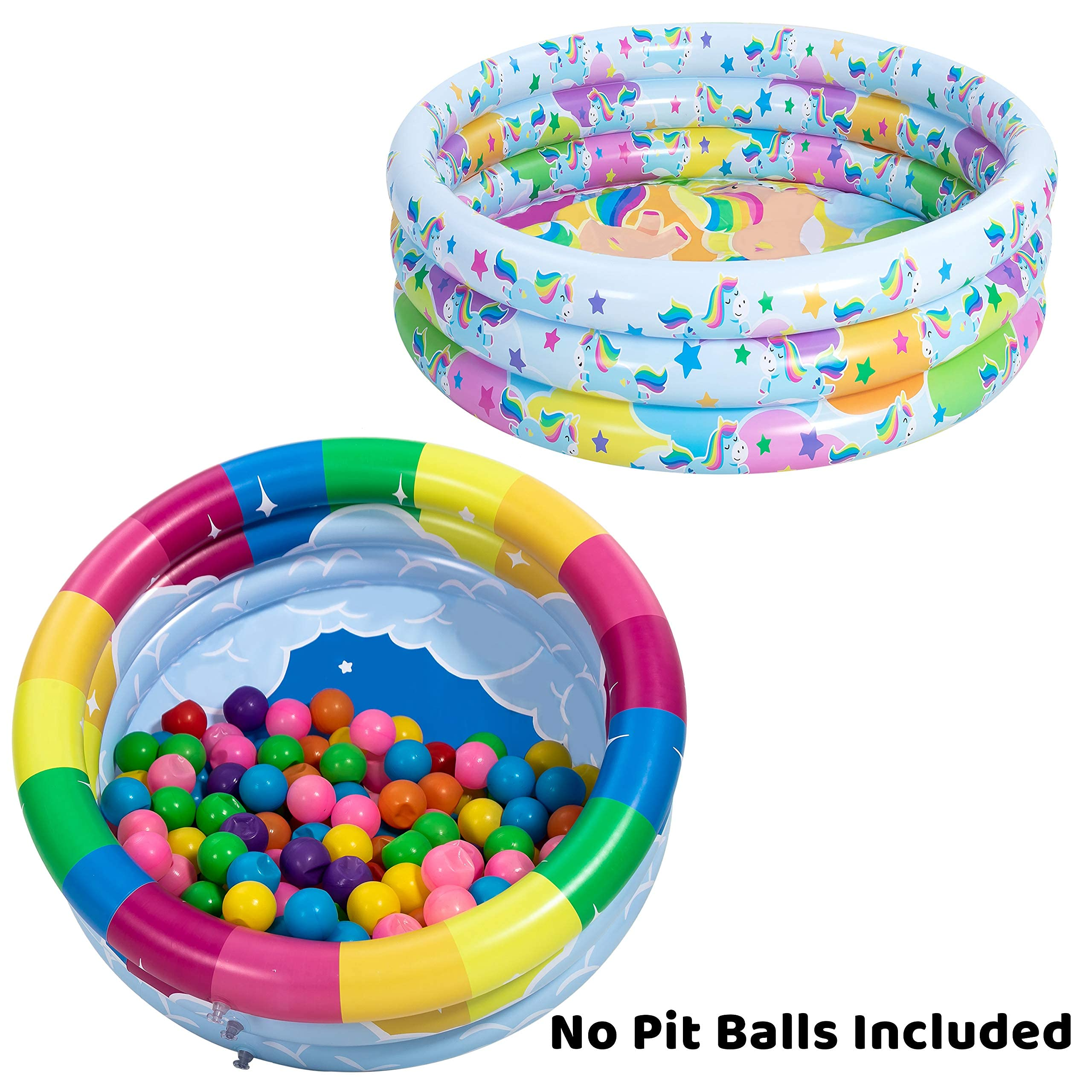 Clearance - Unicorn w/ Cloud & Rainbow Inflatable Kiddie Pool Set