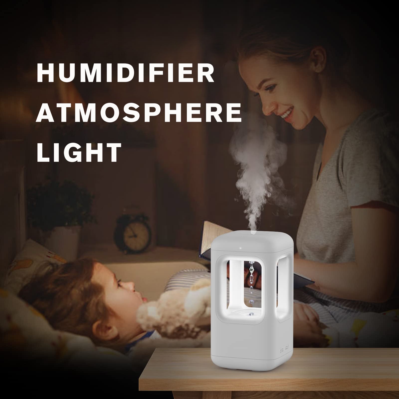 New Air Humidifier Home Quiet Bedroom Anti Gravity Water Humidifier