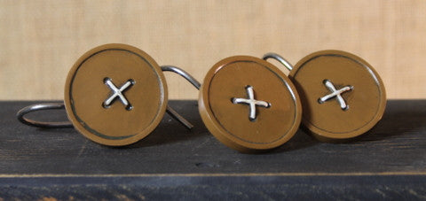 Shower Hooks Buttons - Mustard