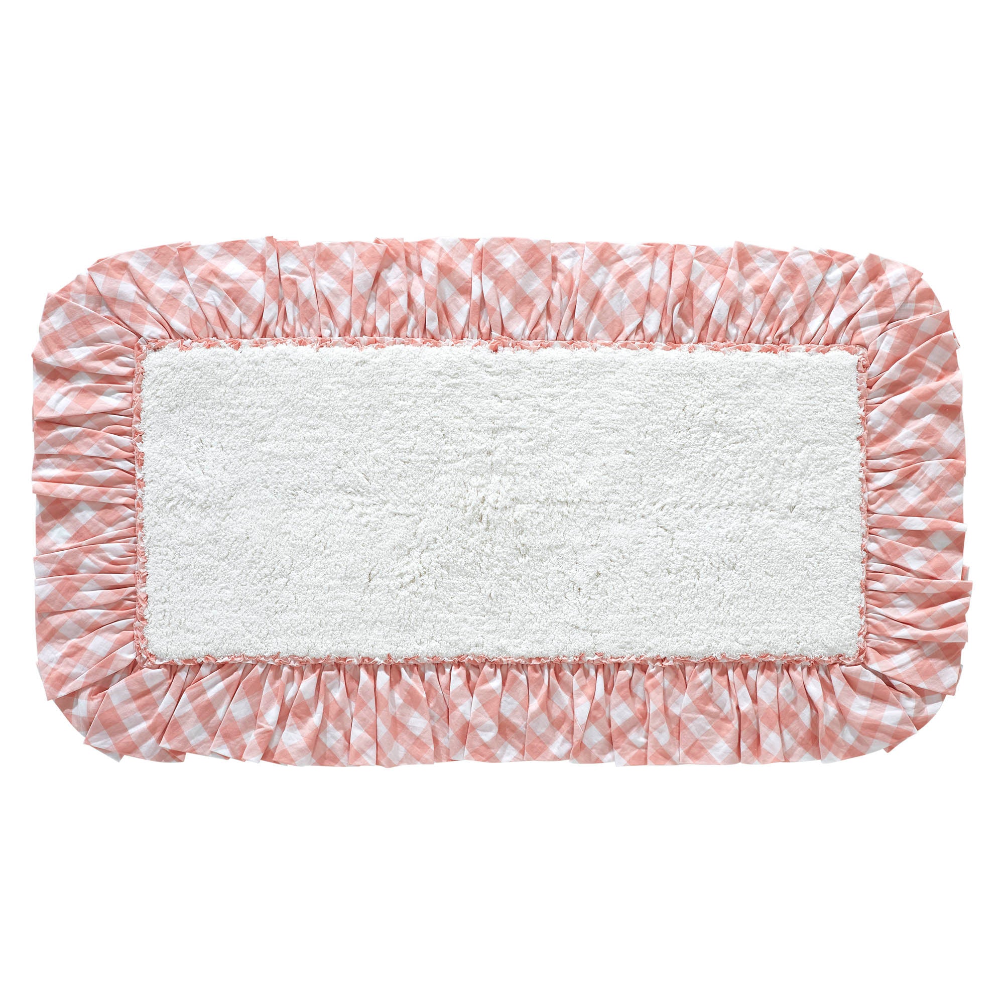Annie Buffalo Coral Check Bathmat 27x48