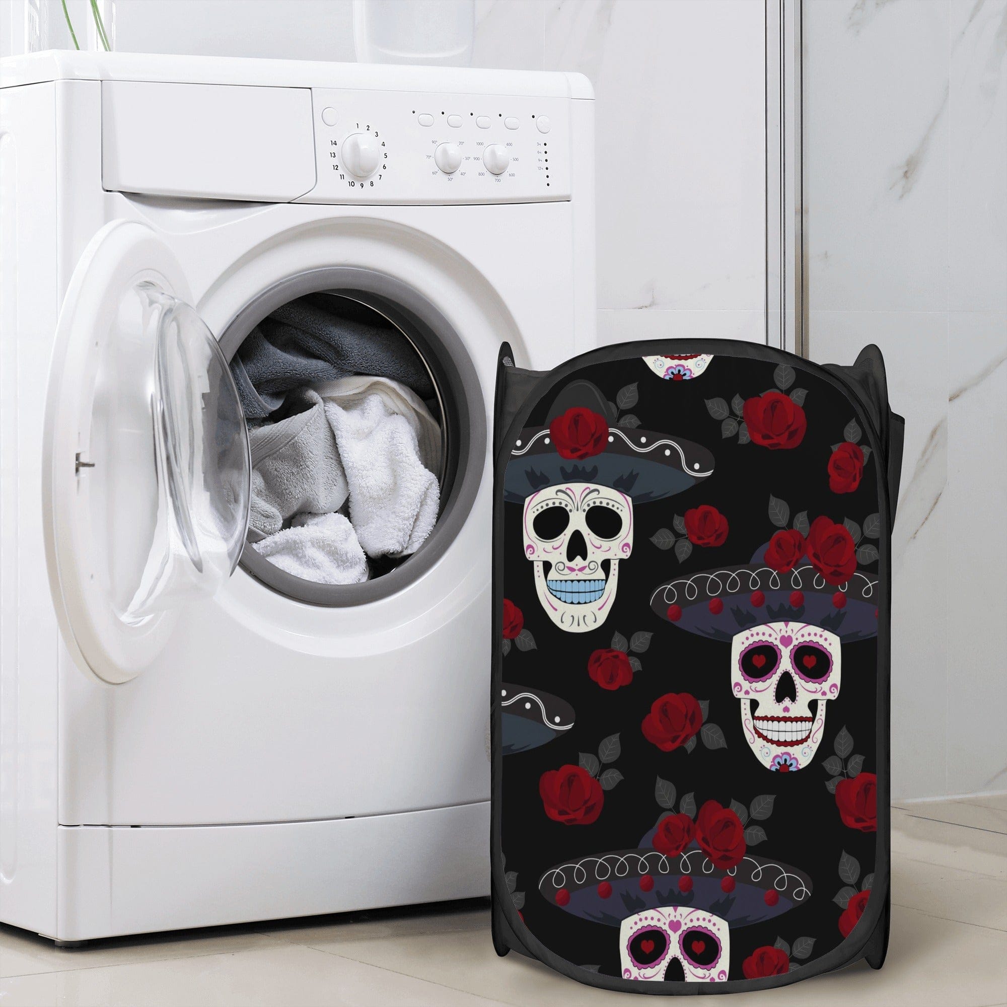 Mexican Hat Sugar Skull Laundry Hamper