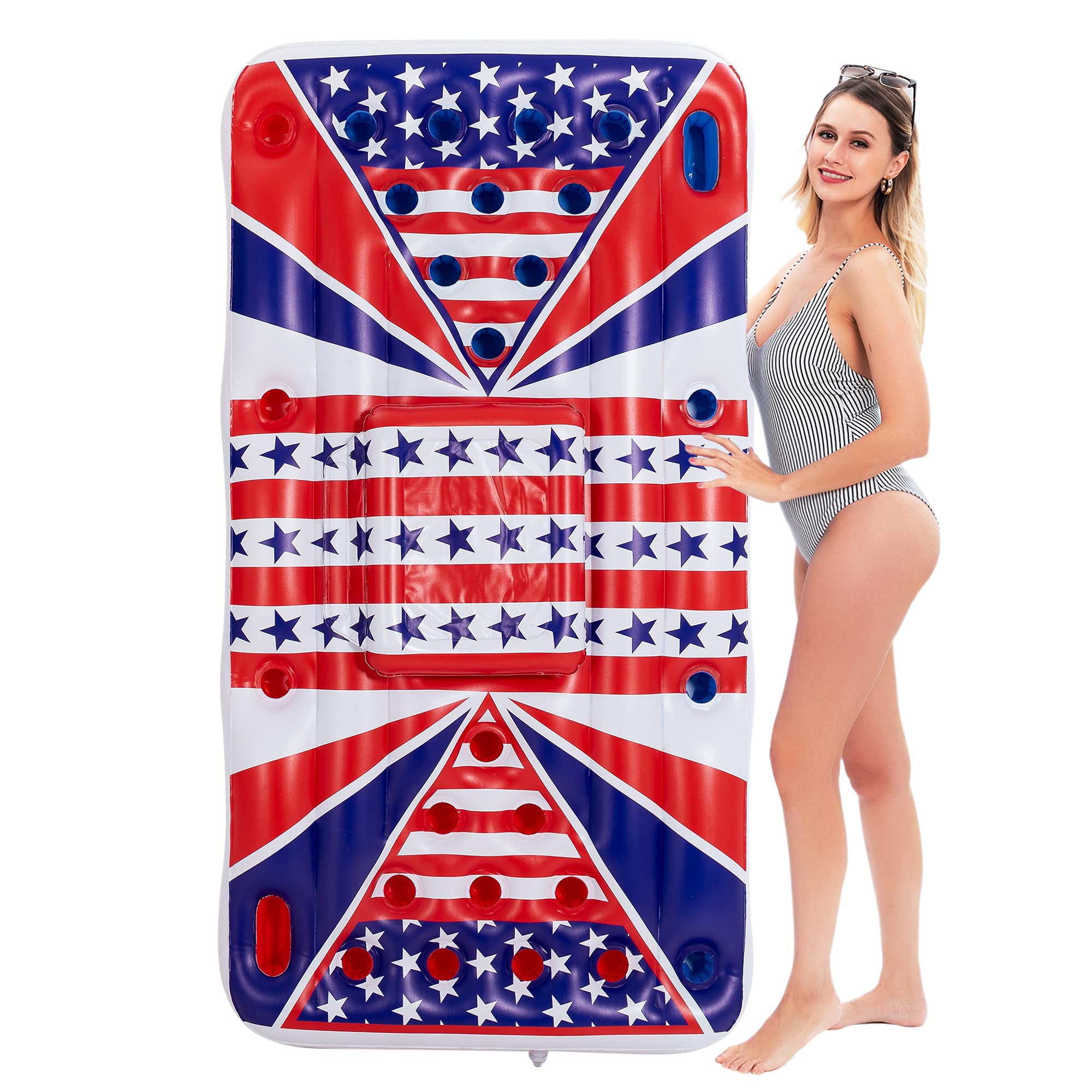 Clearance - American Flag Beer Pong Cooler, 1 Pack