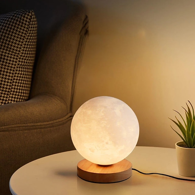 Moon Table Lamp / Desk Lamp / Bedside Lamps Eye Protection / LED / Ambient Lamps Artistic / Novelty For Bedroom / Kids Room Plastic Wood G9 LED Bulb 85-265V