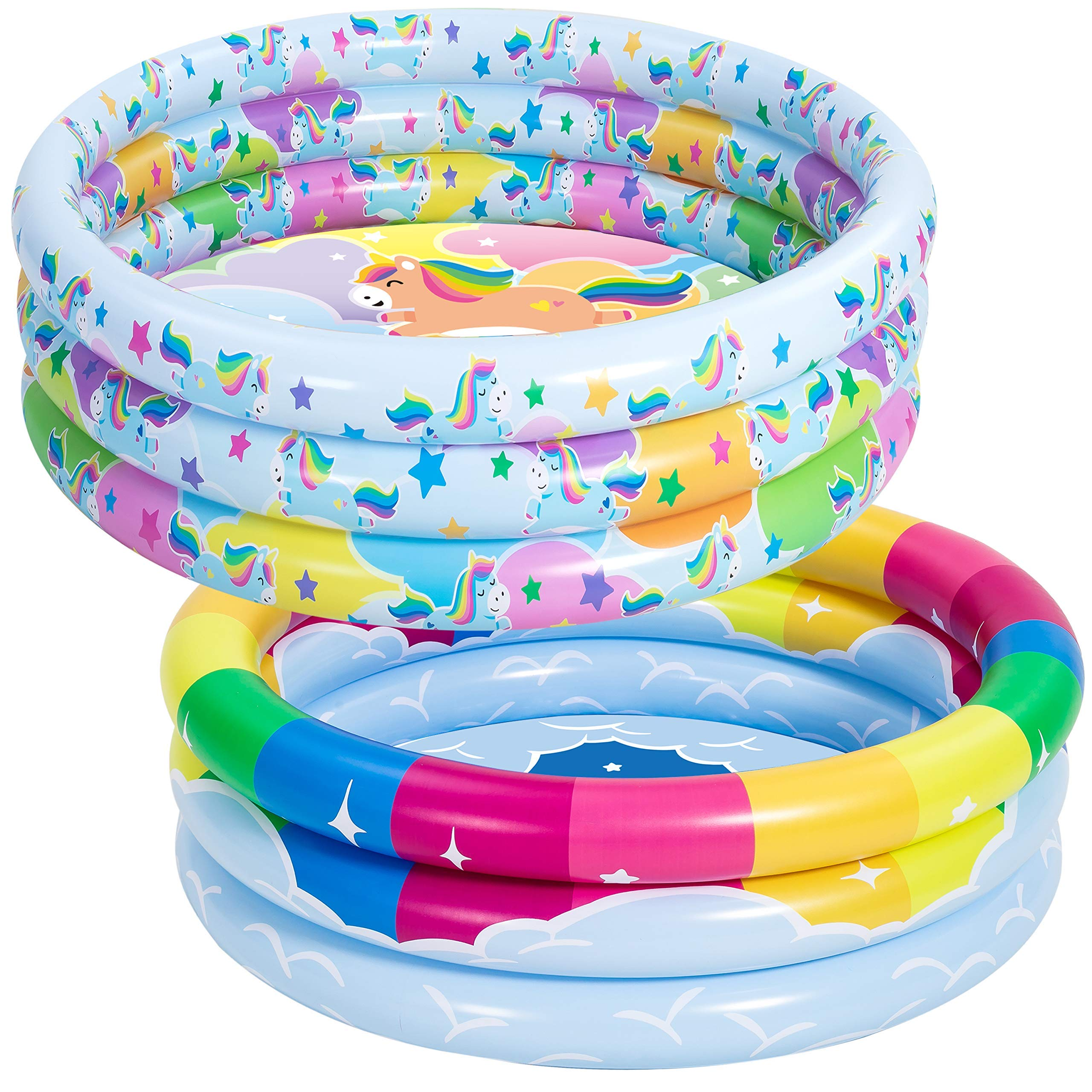 Clearance - Unicorn w/ Cloud & Rainbow Inflatable Kiddie Pool Set