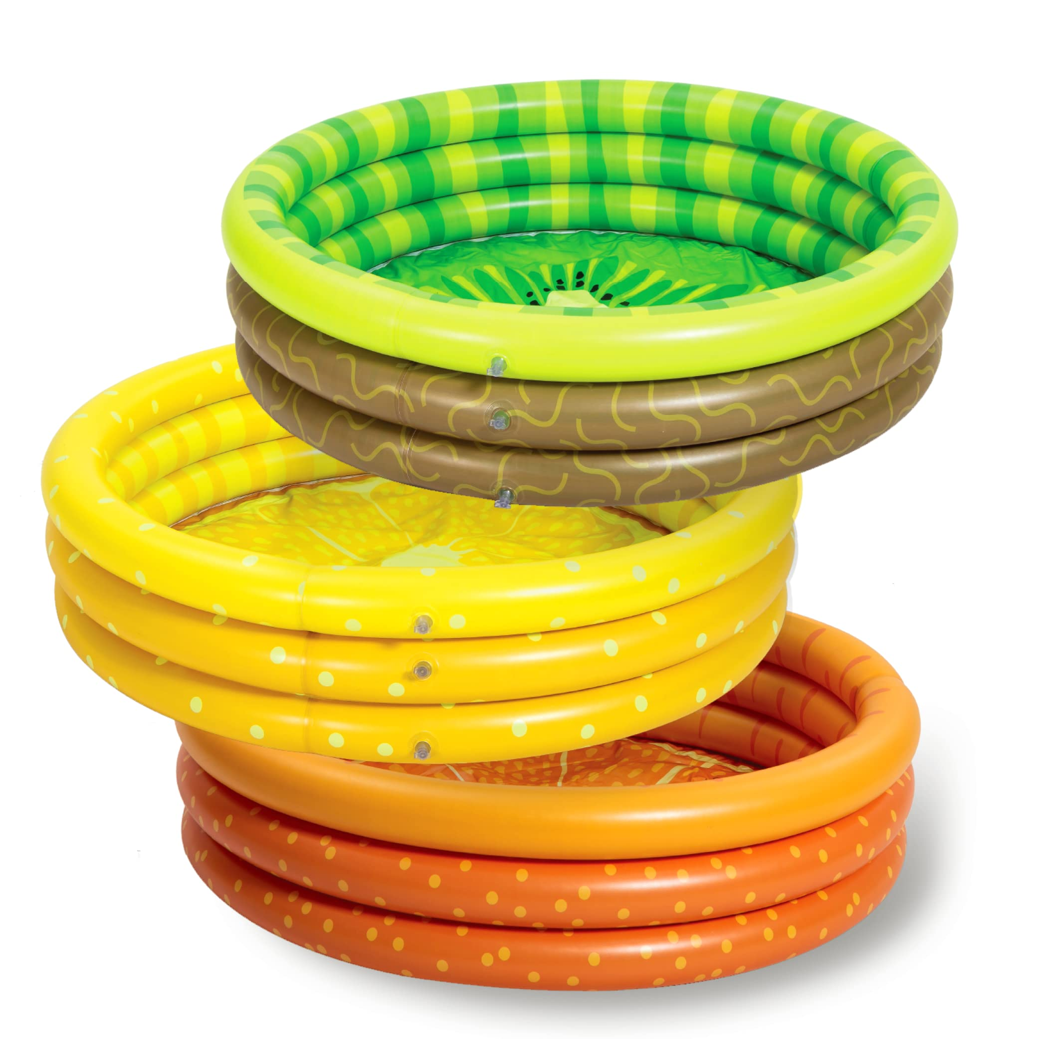 Clearance - 45in Fruits Inflatable Kiddie Pool Set, 3 Pack