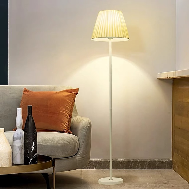 LED Floor Lamp Simple Fabric Bedsides Tall Lamp Living Room Floor Lamps Light Study Room Bedroom Floor Lamps