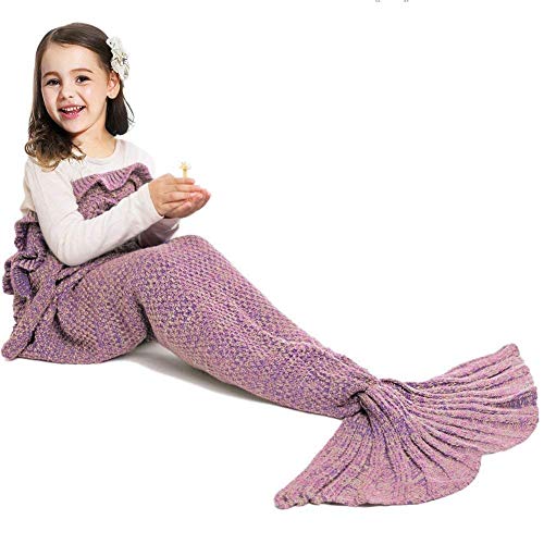 Mermaid Tail Blanket Hand Crochet Snuggle All Seasons Sleeping Bag Blanket with Gift