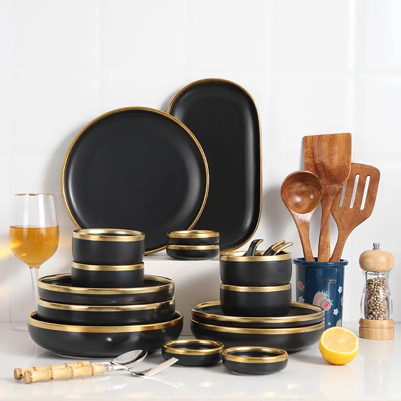 58pcs deluxe ceramic tableware set