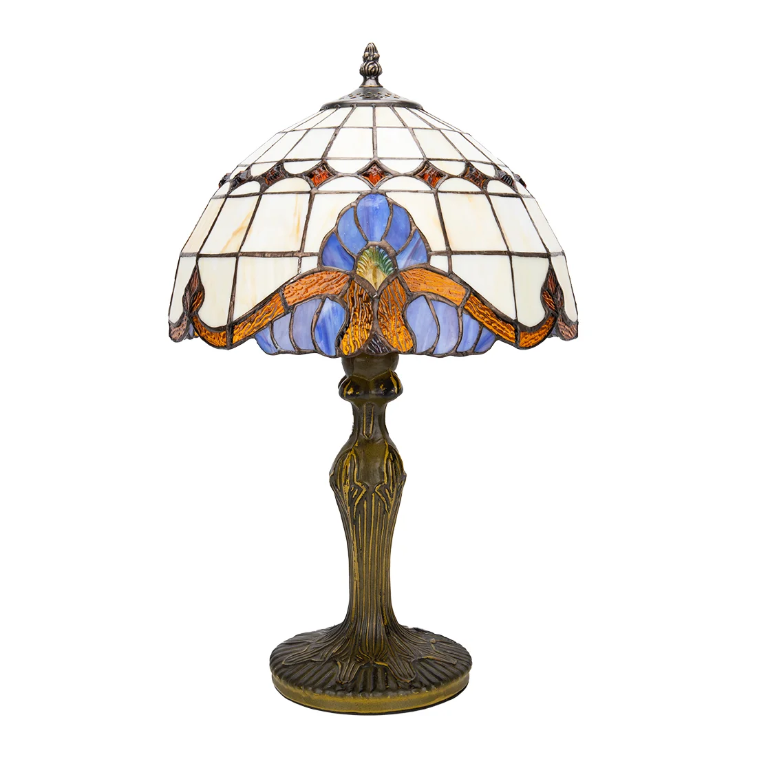 Tiffany Table Lamp - Handmade Antique Baroque Tiffany Desk Lamp For Living Room Bedroom Desk Coffee Bar Art Decoration (Bulb Not Included)