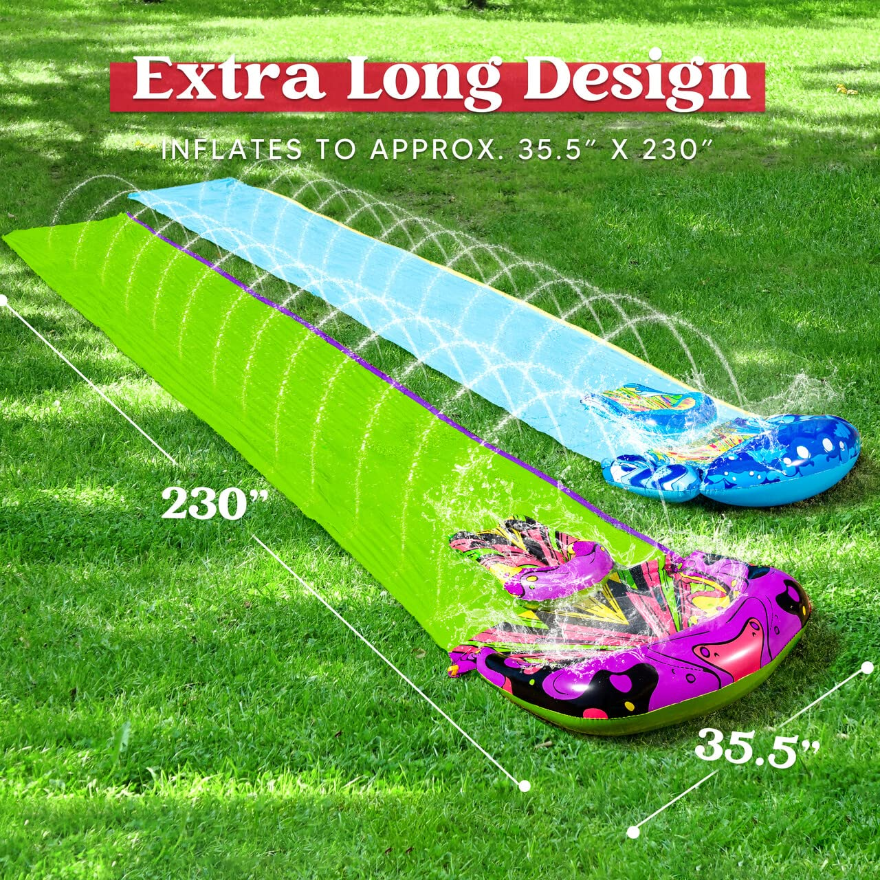 Clearance - Lawn Water Slides with Board 2 Pack