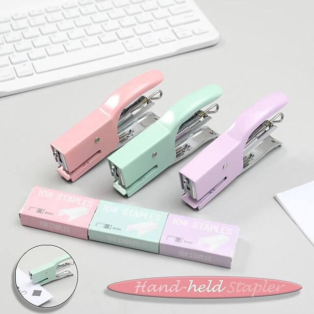 A Set Metal Hand-held Stapler No. 10 Office Stapler With 1000 Staples