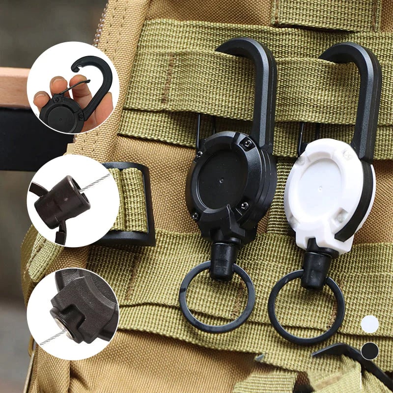 Father's Day Hot Sale - Outdoor Automatic Retractable Wire Rope Luya Anti-theft Tactical Keychain