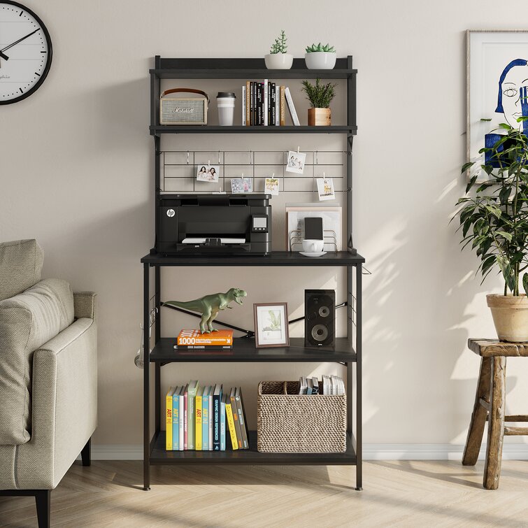 Manzella 31.5'' Steel Standard Baker's Rack with Microwave Compatibility