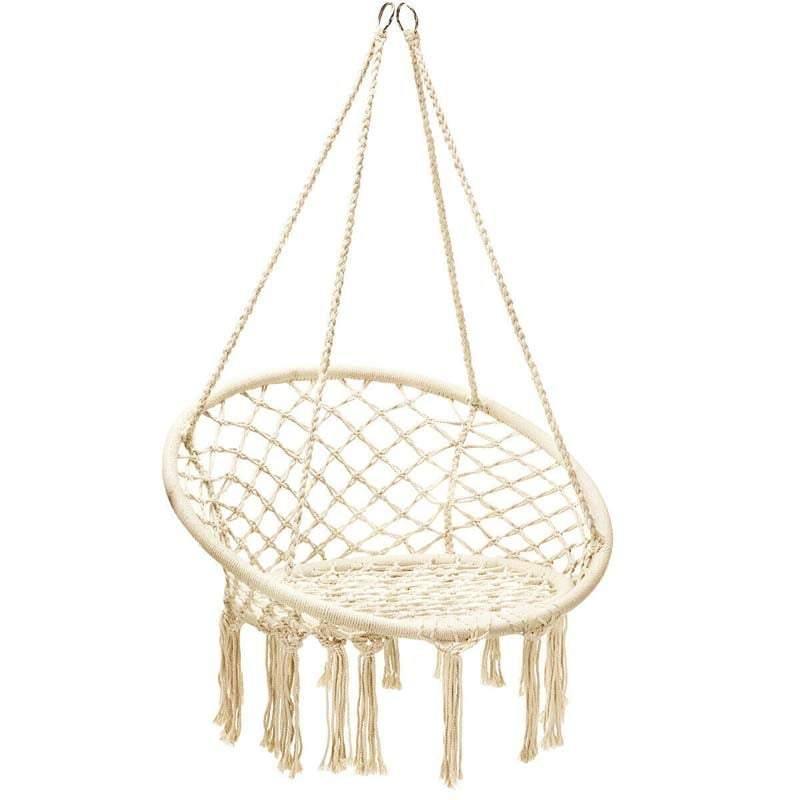 Cotton Rope Hanging Hammock Chair Macrame Swing Chair